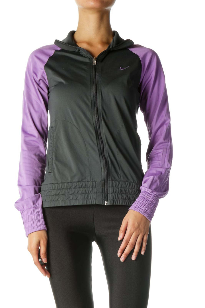 Gray and Purple Track Jacket