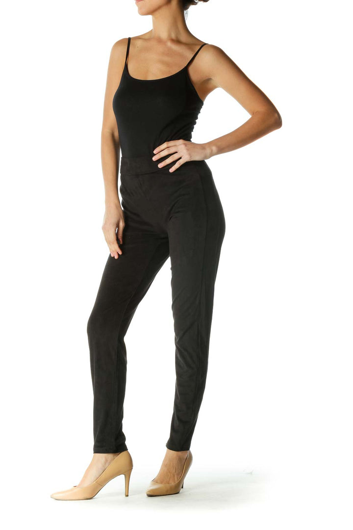 Black Suede Leggings