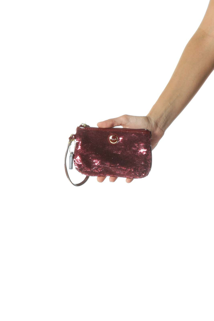 Red Sequin Wristlet