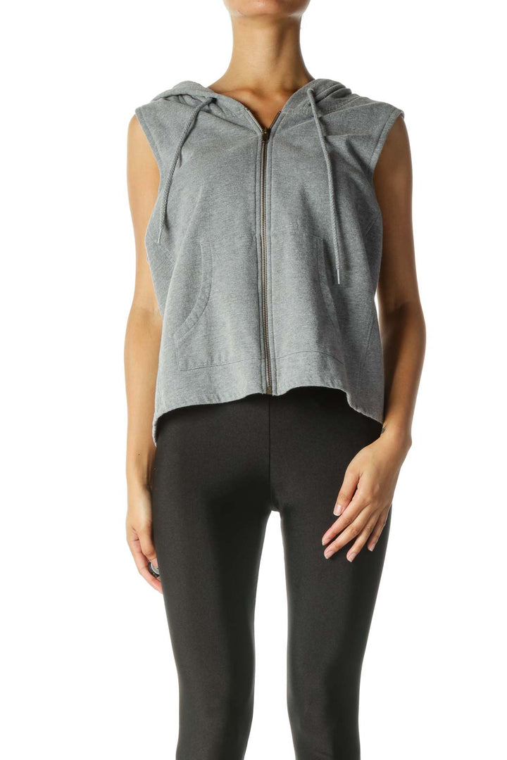 Gray Sleeveless Jacket