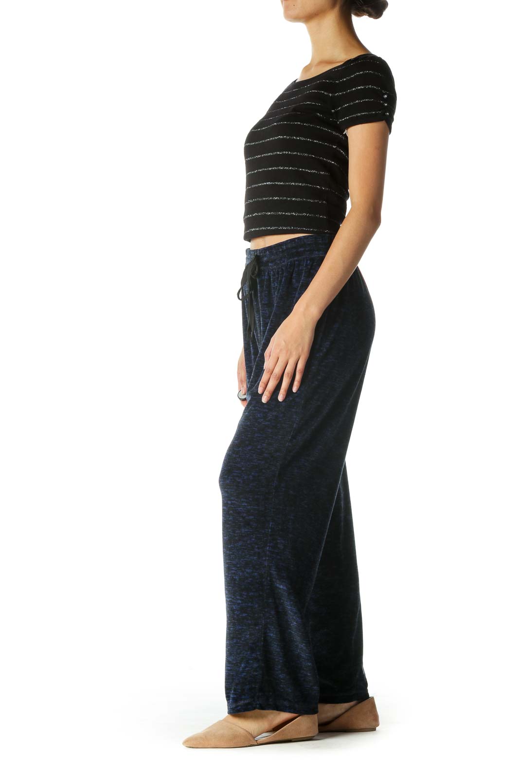 Black and Blue Print Sports Pants