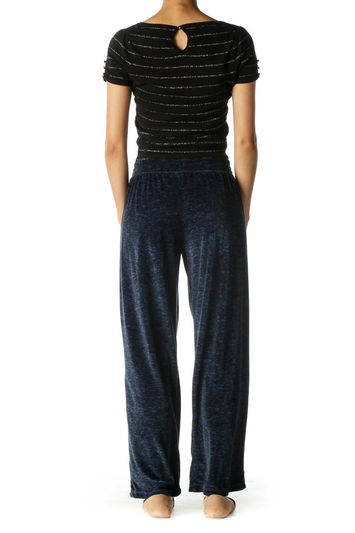 Black and Blue Print Sports Pants