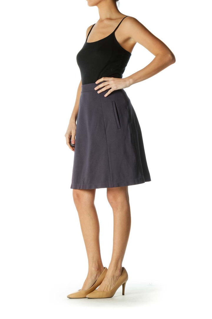 Blue A-Line Skirt