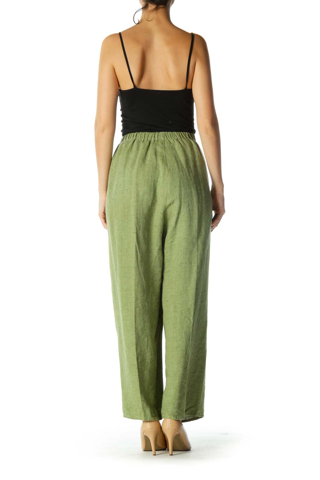 Green Wide-Leg Pants