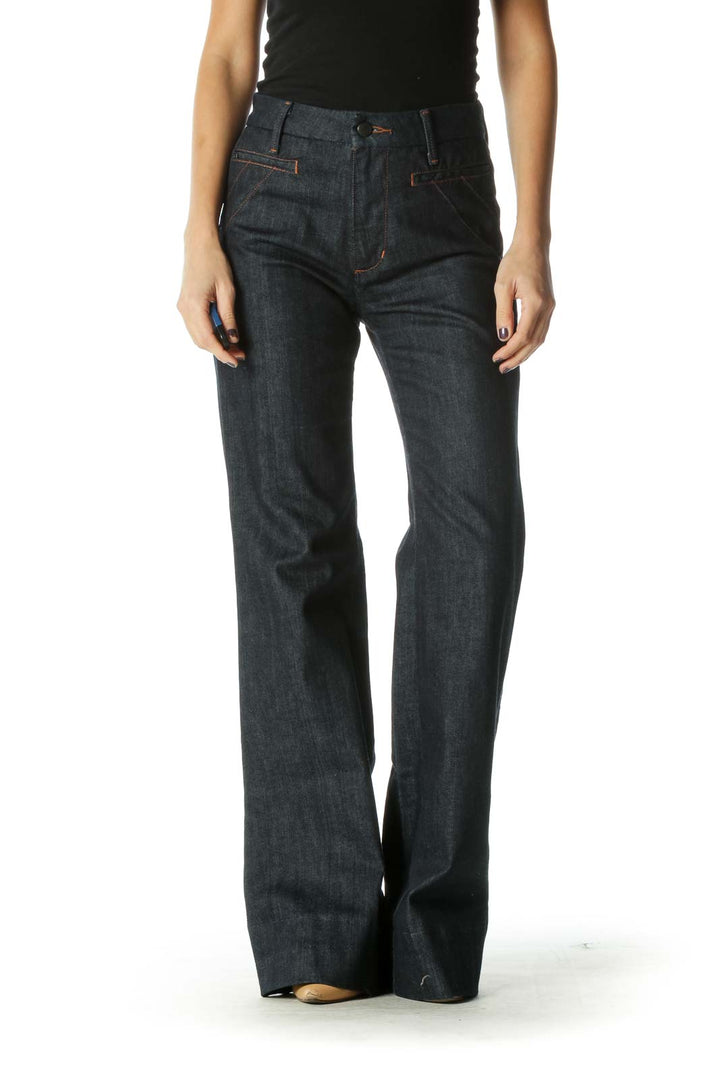 Blue Casual Trouser Pant