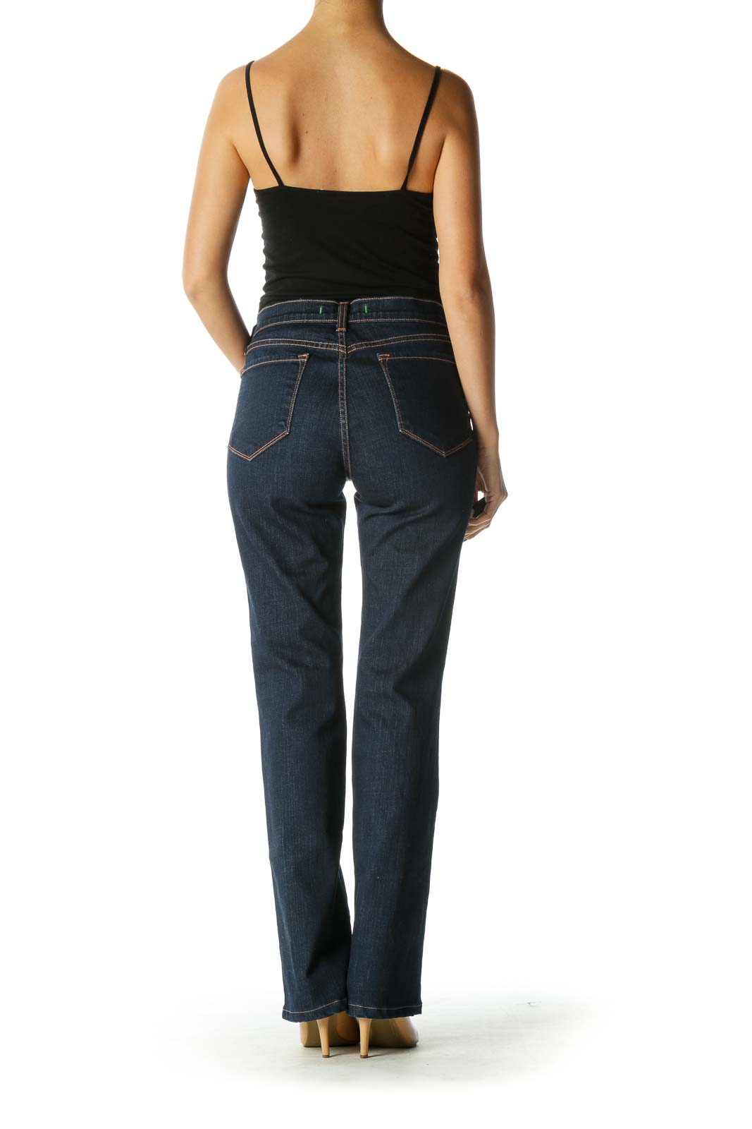 Blue Casual Bootcut Jeans