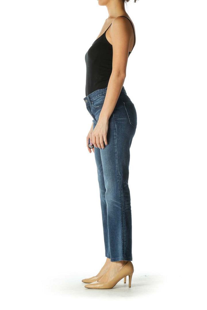 Blue Retro Bootcut Jeans