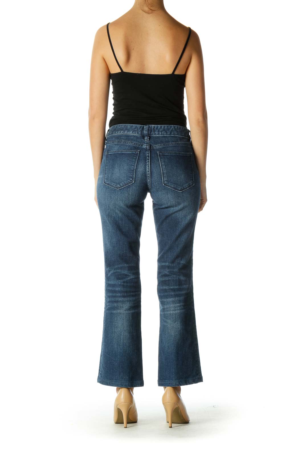 Blue Retro Bootcut Jeans