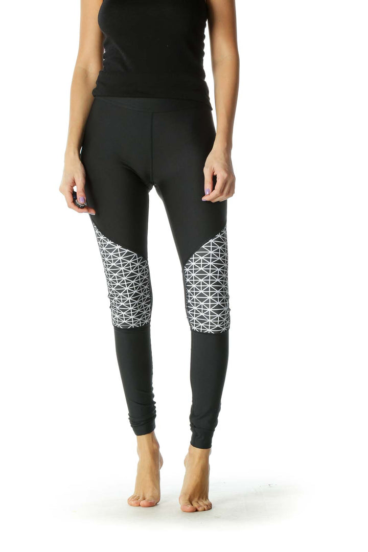 Black Geo Print Leggings