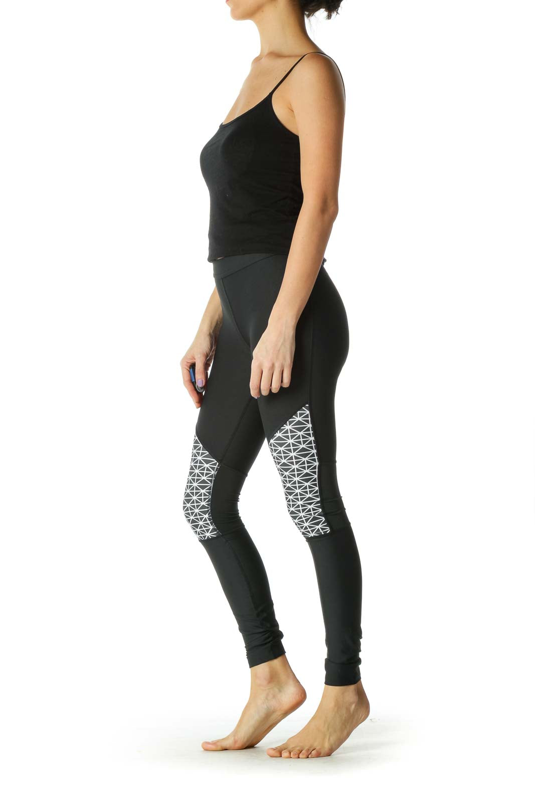 Black Geo Print Leggings