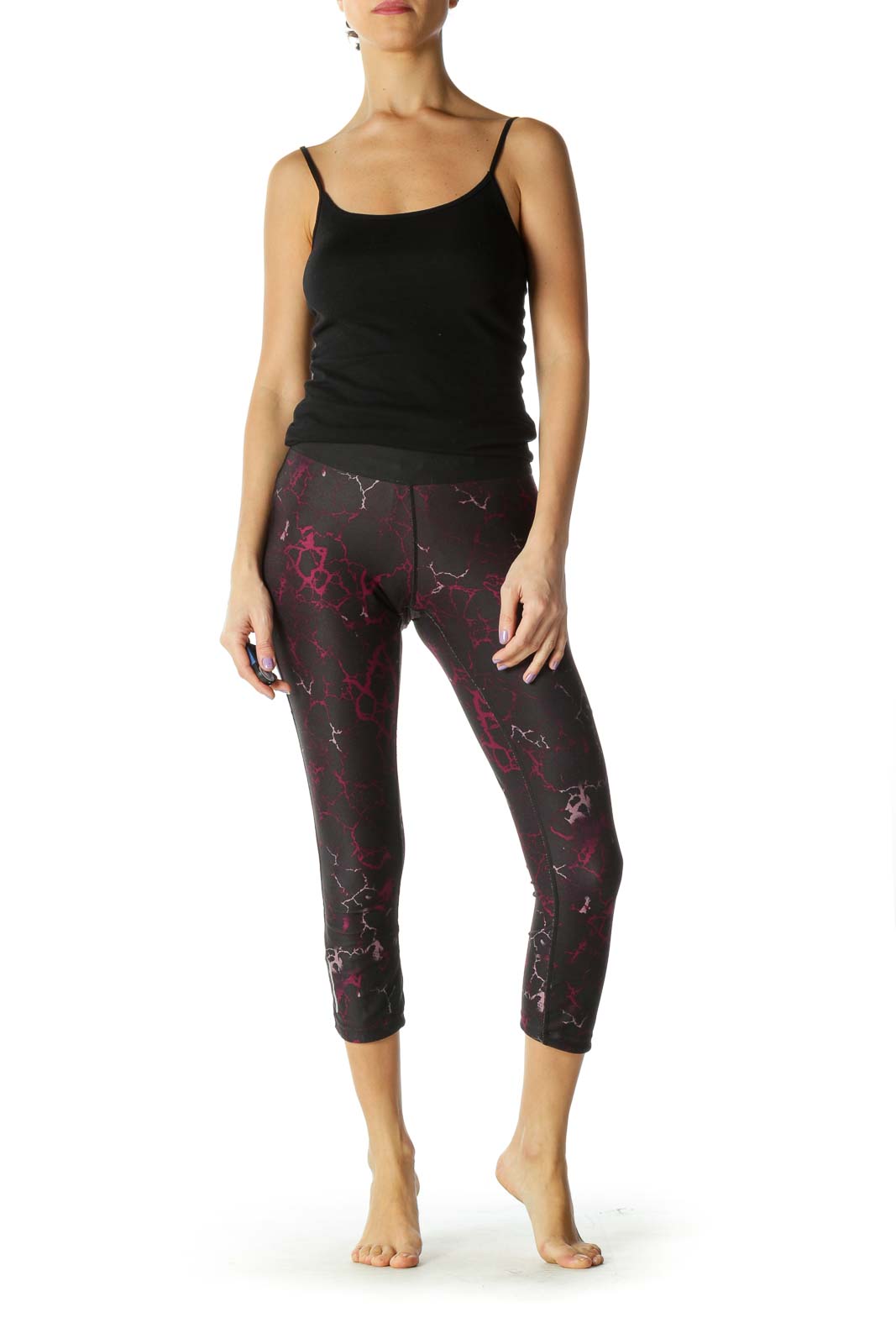 Black Graphic Print Leggings