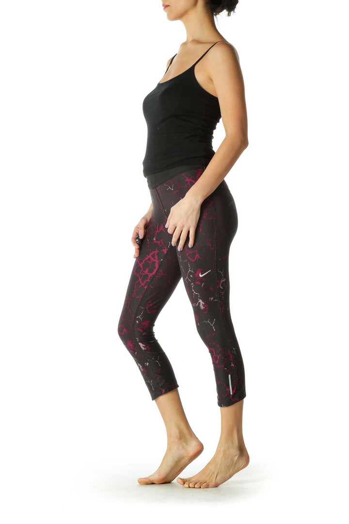 Black Graphic Print Leggings