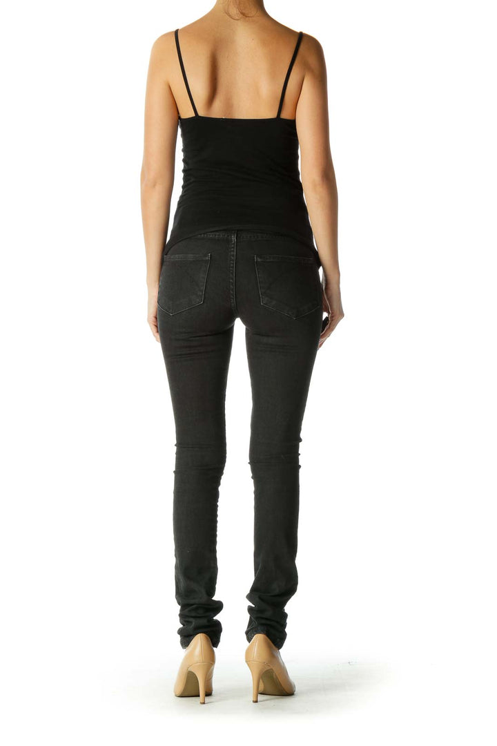 Black Solid Casual Jeans