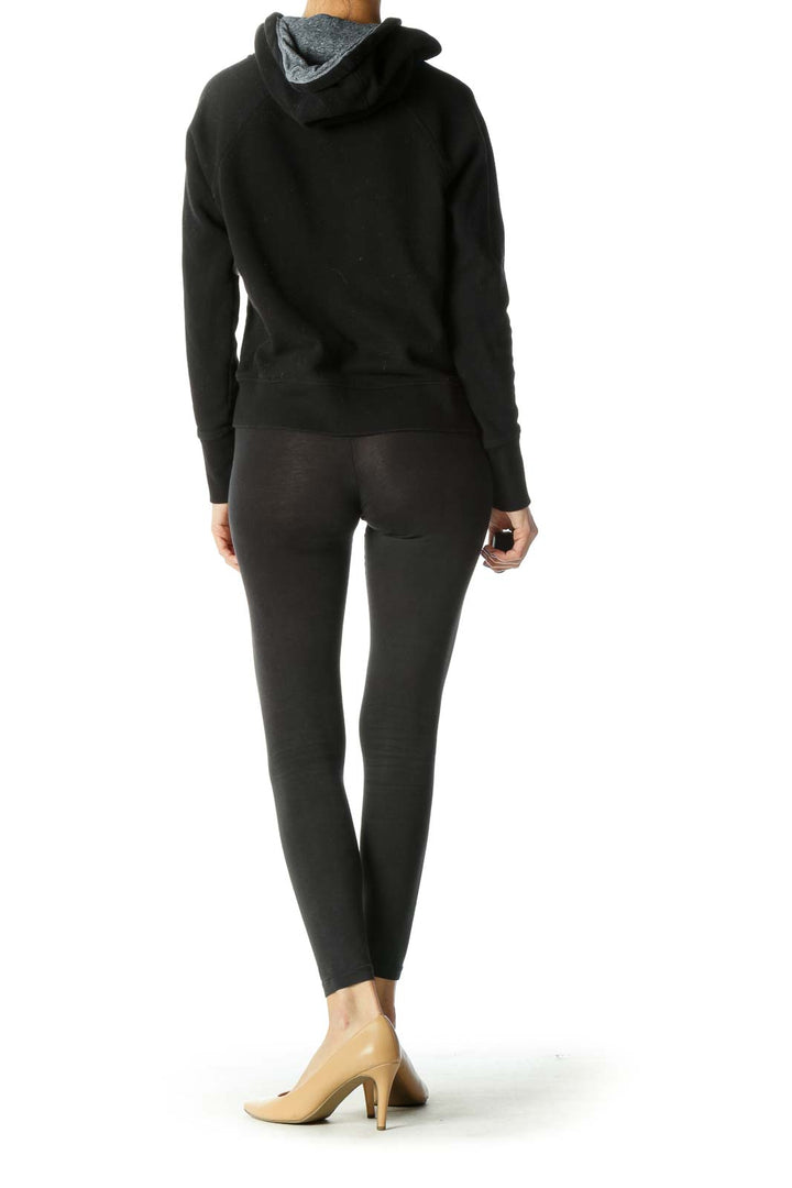 Black Solid Sweatshirt