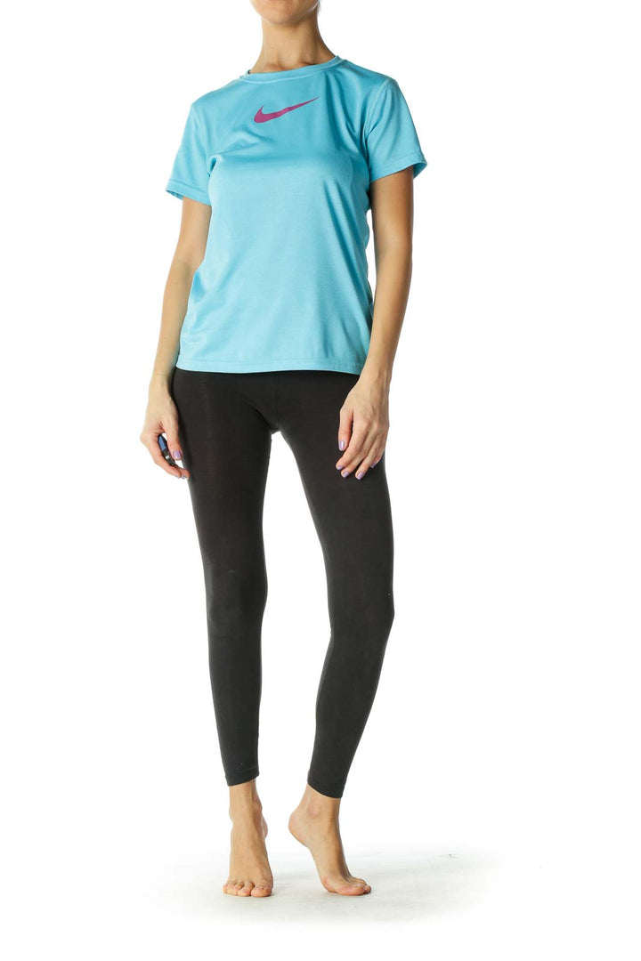 Blue Solid Active T-Shirt