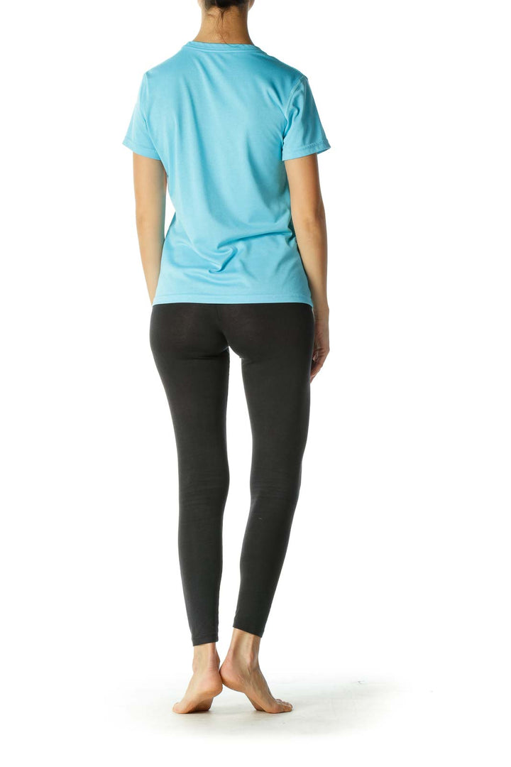 Blue Solid Active T-Shirt