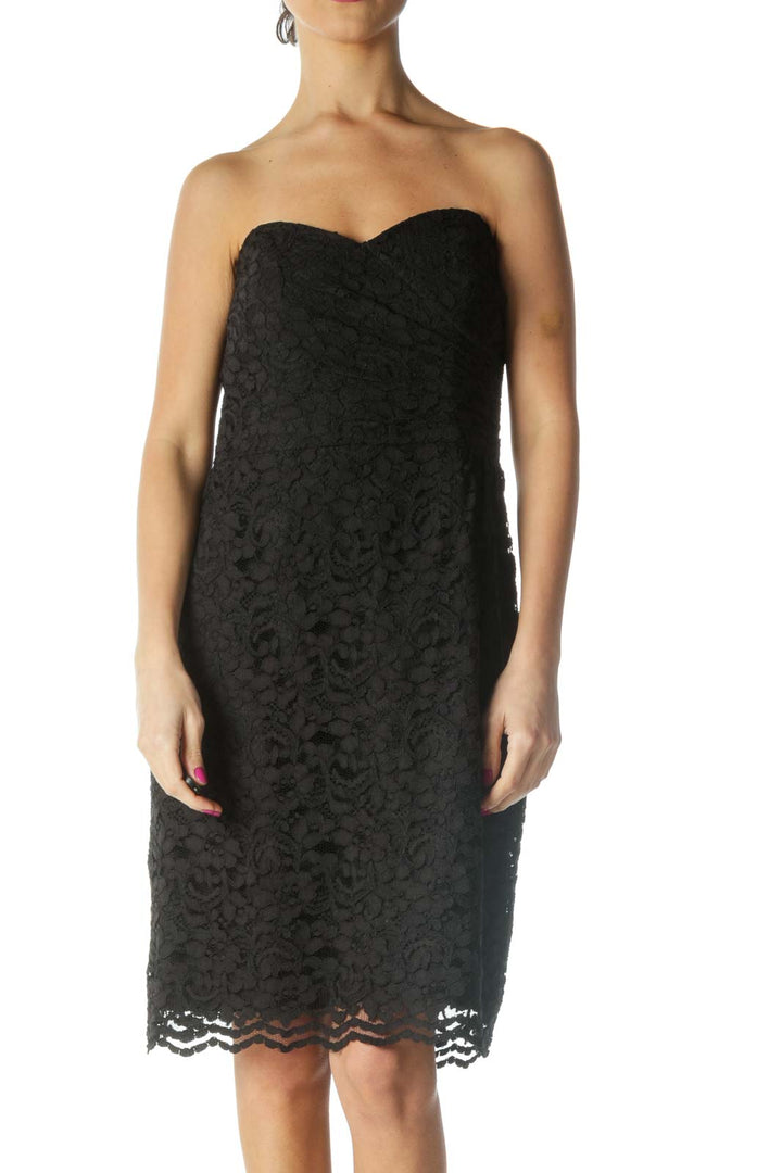 Black Lace Chic Sheath Dress