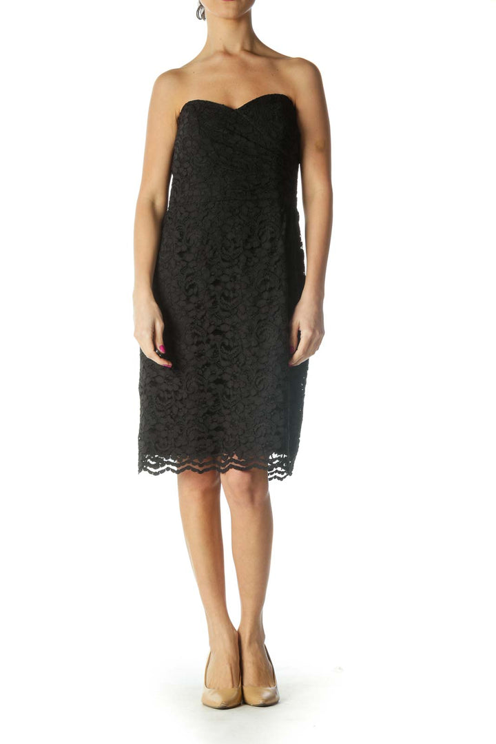 Black Lace Chic Sheath Dress