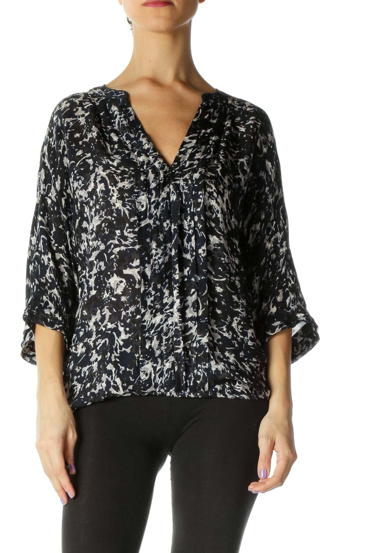 Black Printed Blouse