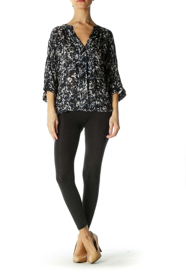 Black Printed Blouse