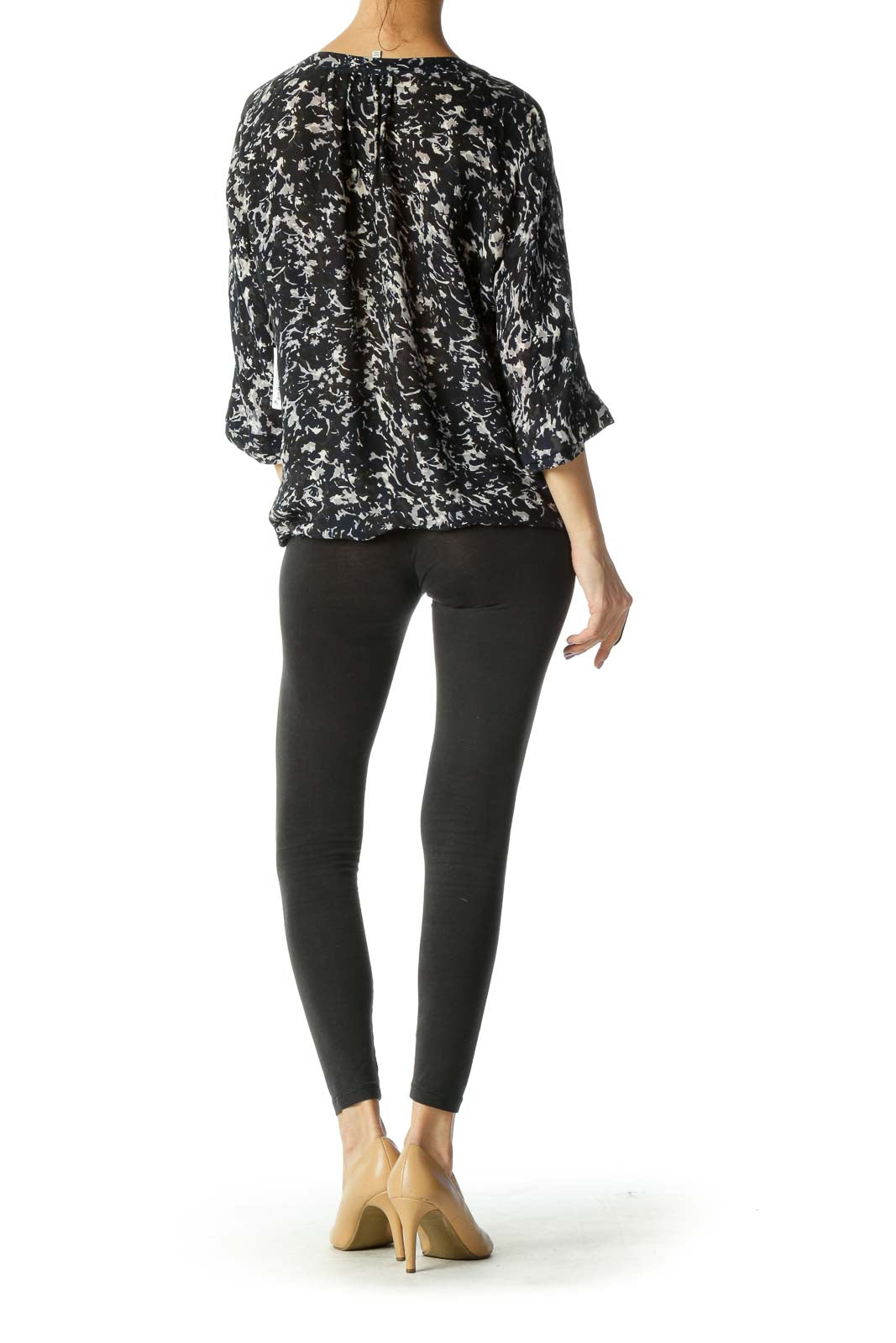 Black Printed Blouse