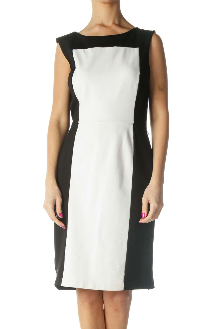 White Solid Day A-Line Dress