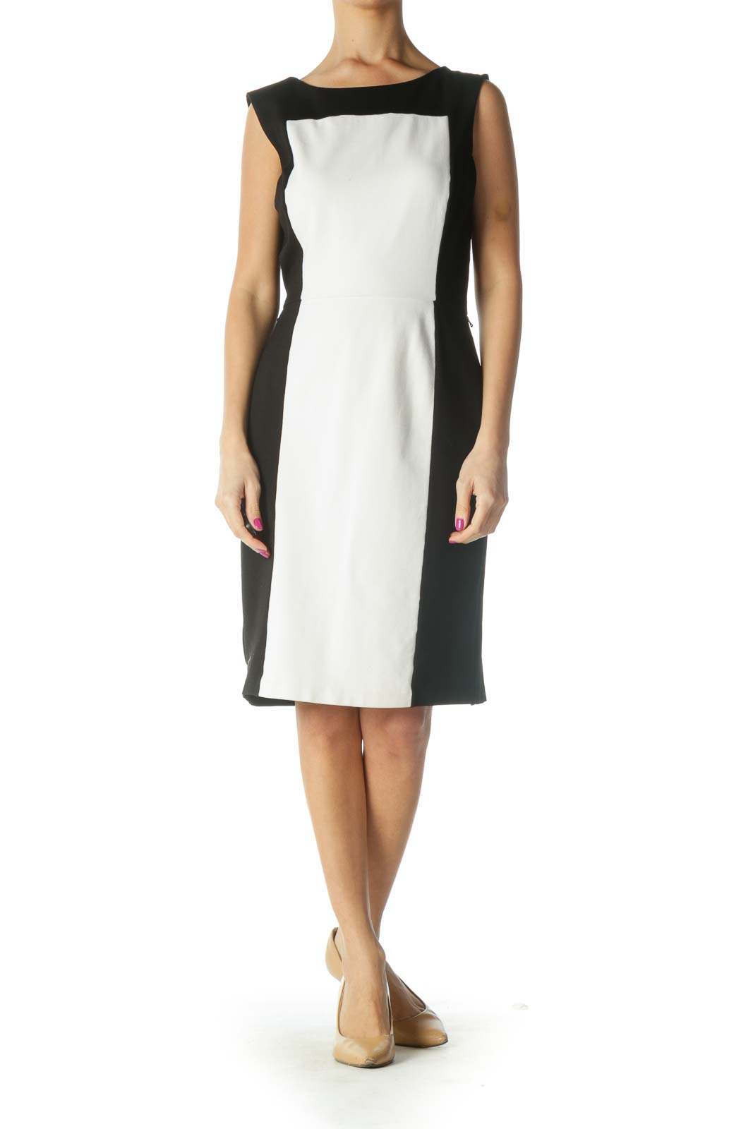 White Solid Day A-Line Dress