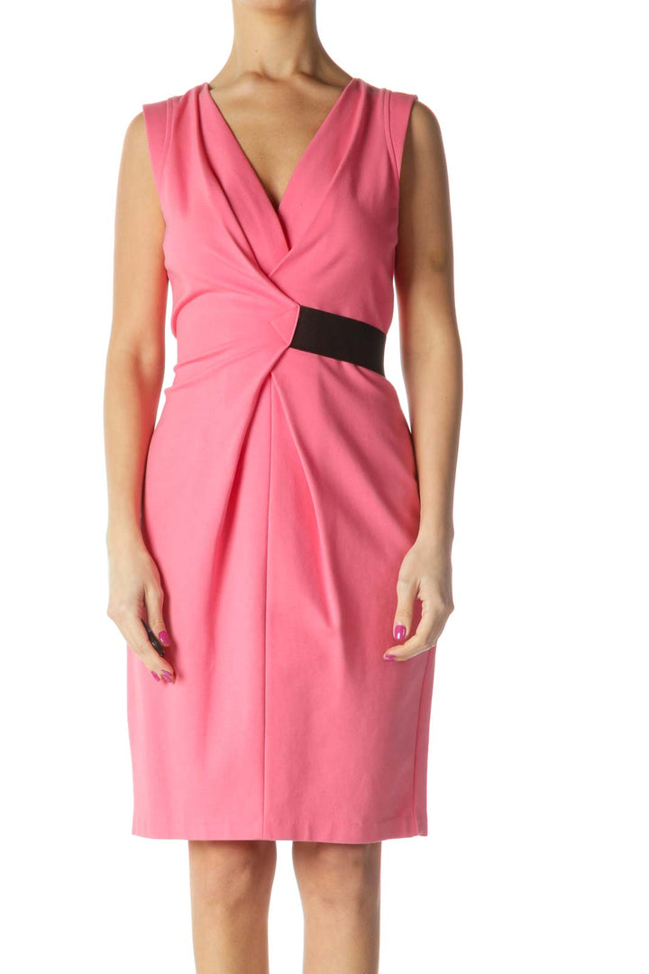 Pink Solid A-Line Dress