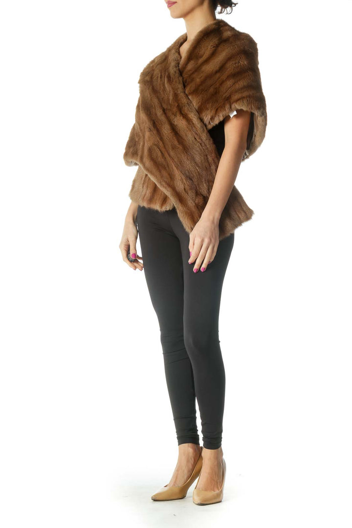 Brown Fur Shawl