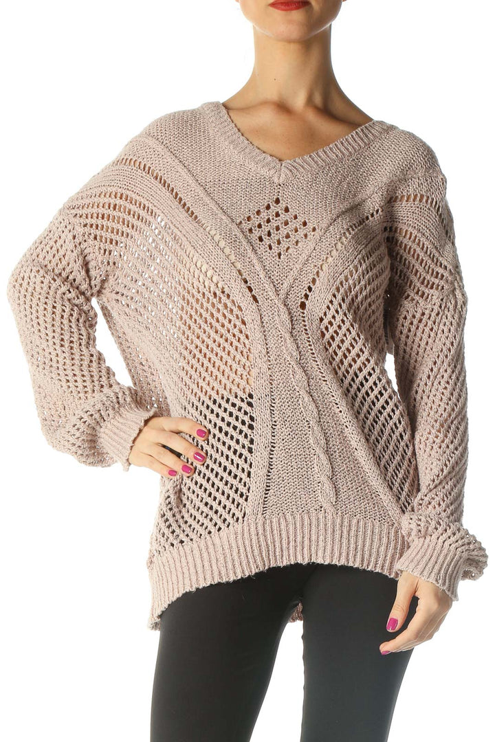 Beige Loose Knit Sweater