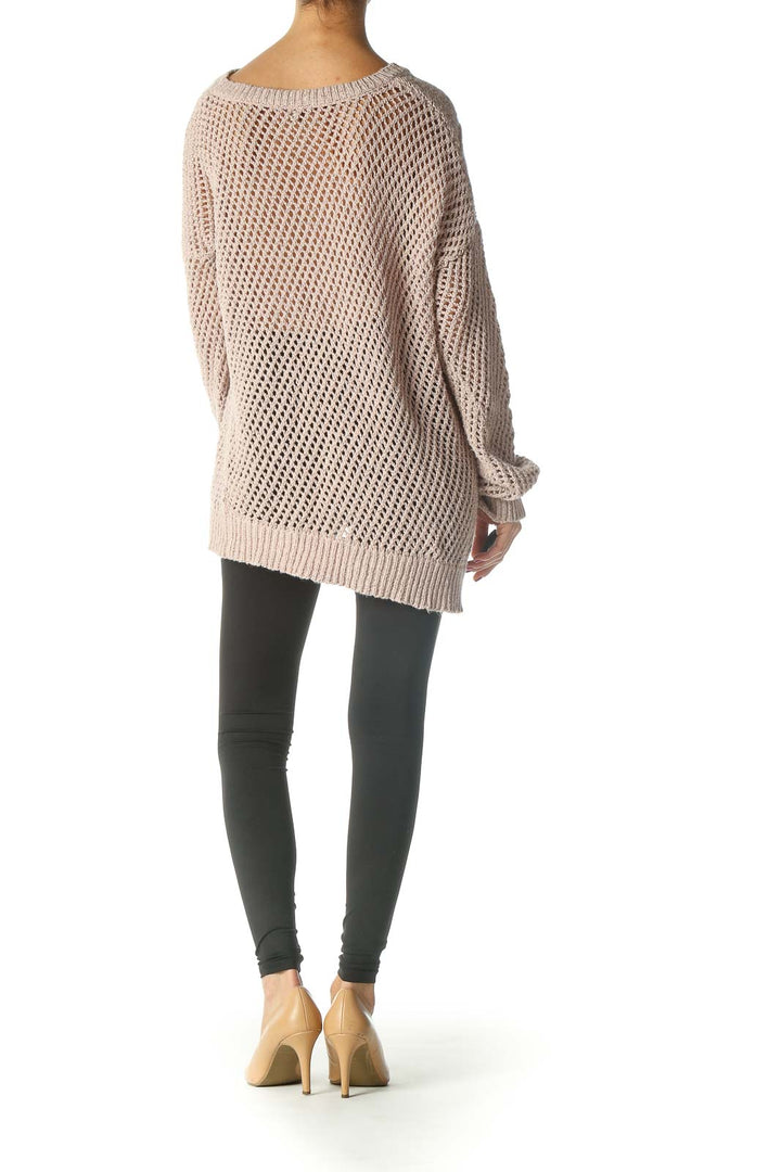 Beige Loose Knit Sweater