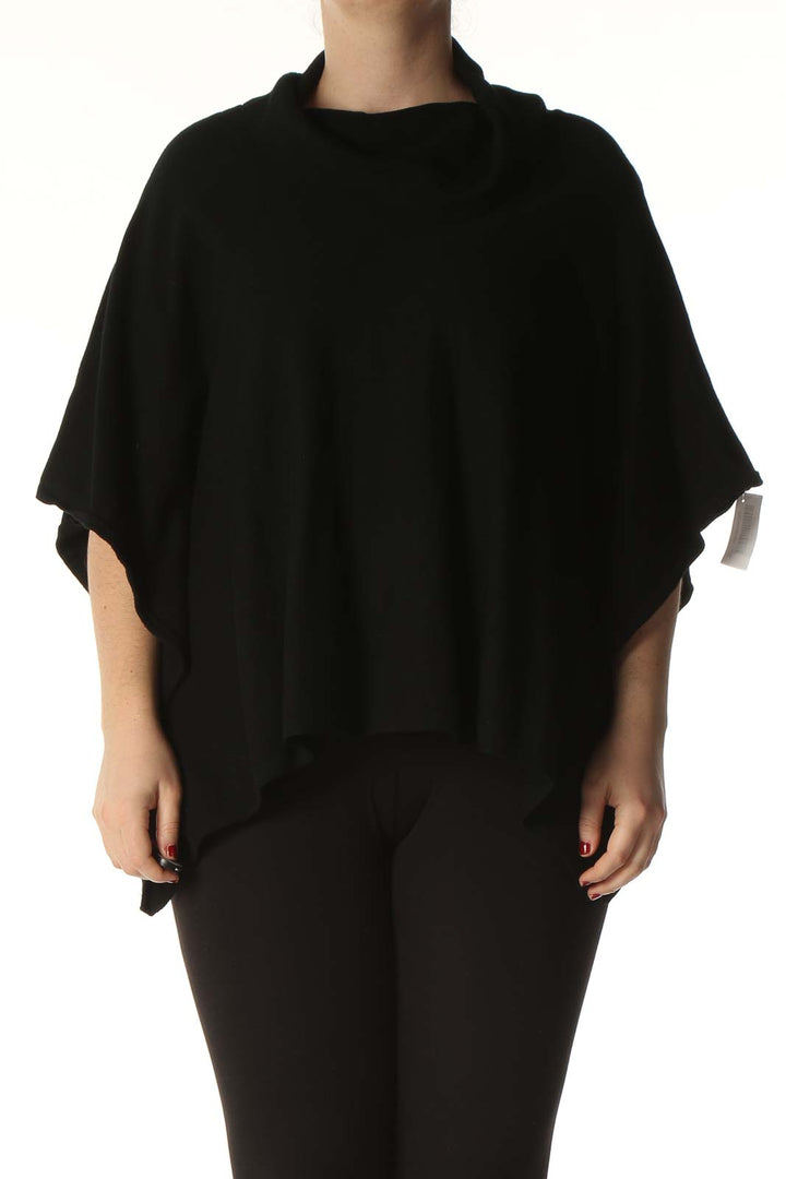 Black Solid Classic Blouse