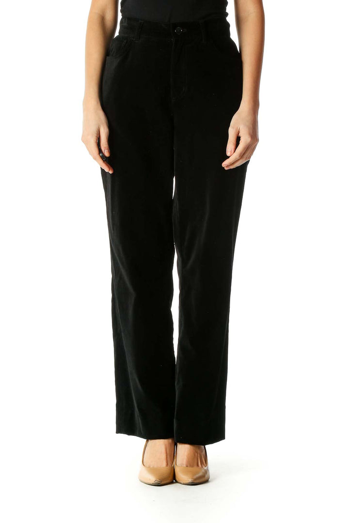 Black Object Print Brunch Trousers