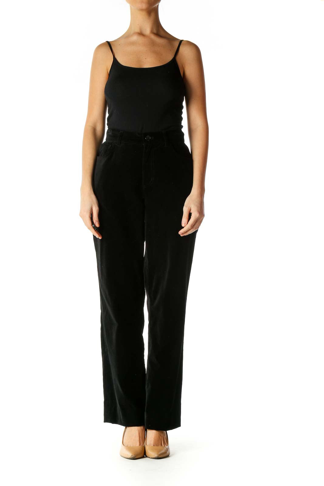 Black Object Print Brunch Trousers