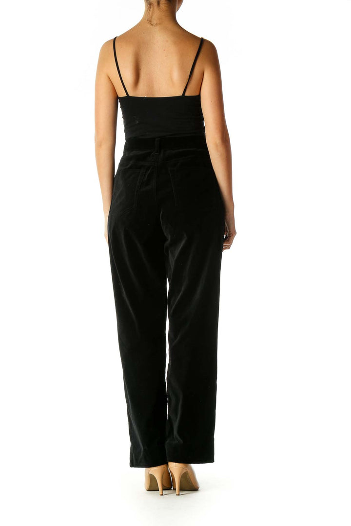 Black Object Print Brunch Trousers