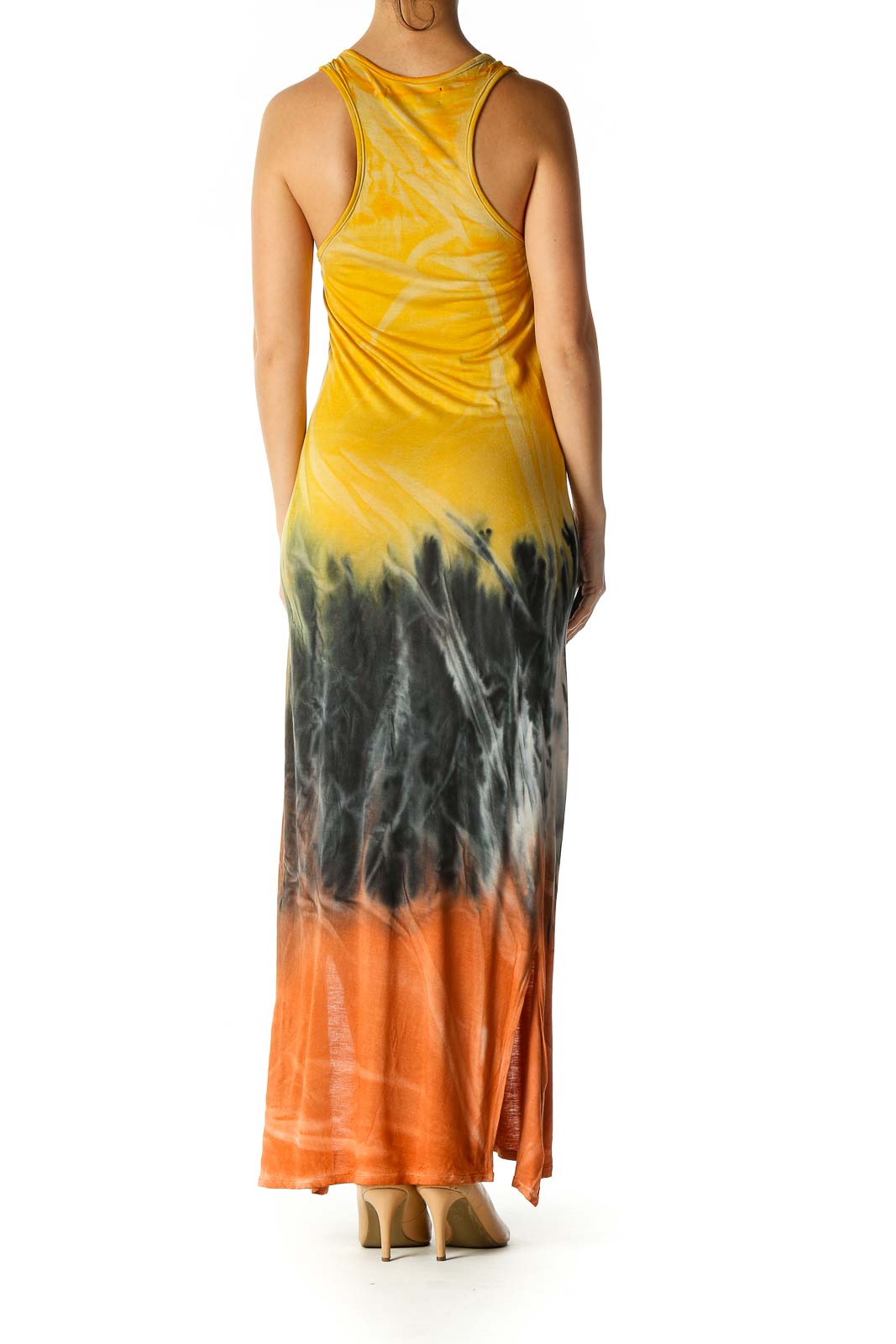 Yellow Tie Dye Casual Dress