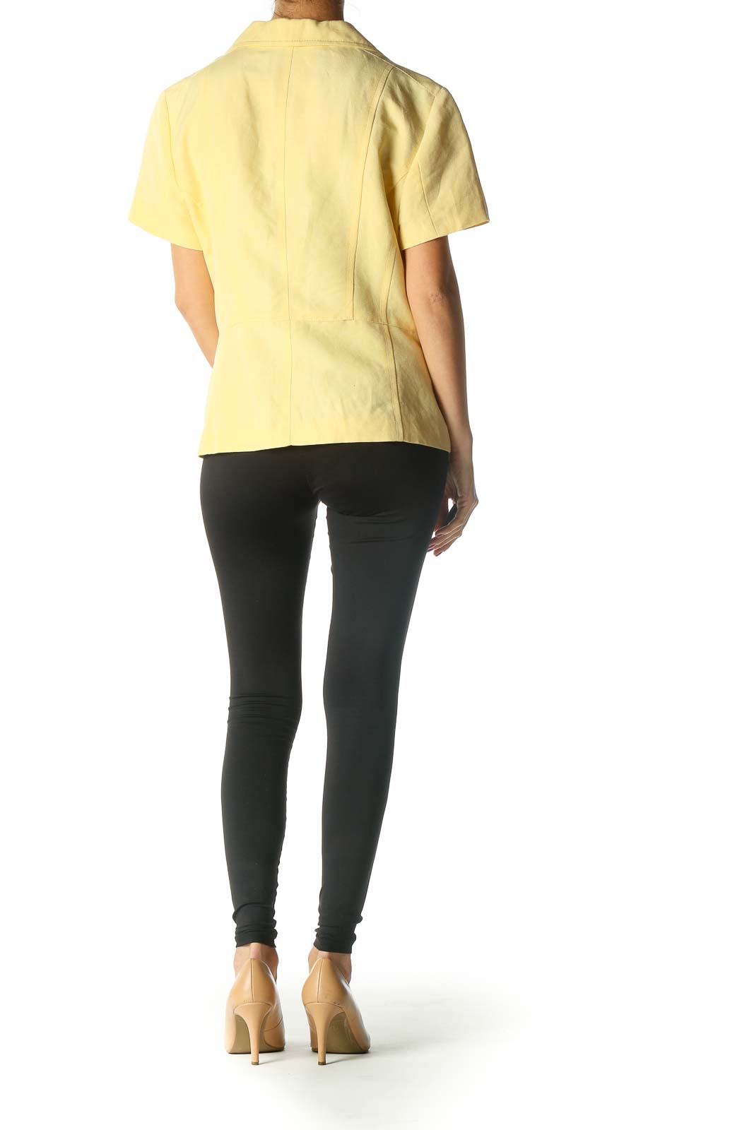 Yellow Short Sleeve Blazer