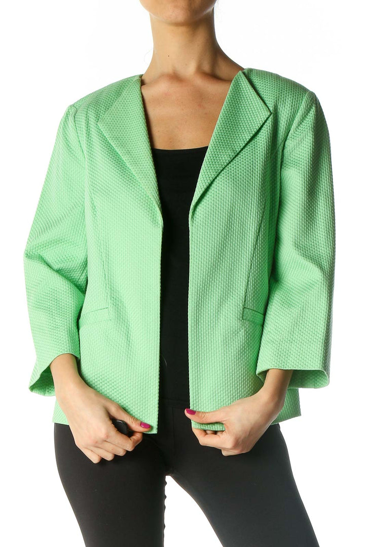 Green Textured Jacket