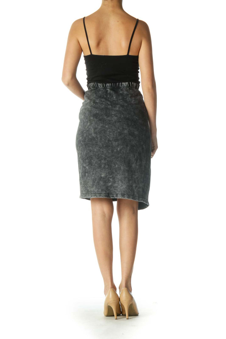 Gray Solid Casual Mermaid Skirt