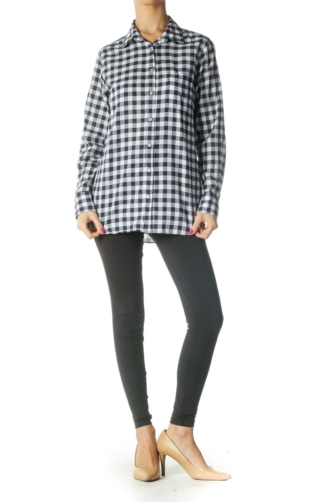 Gray Checkered Semiformal Shirt