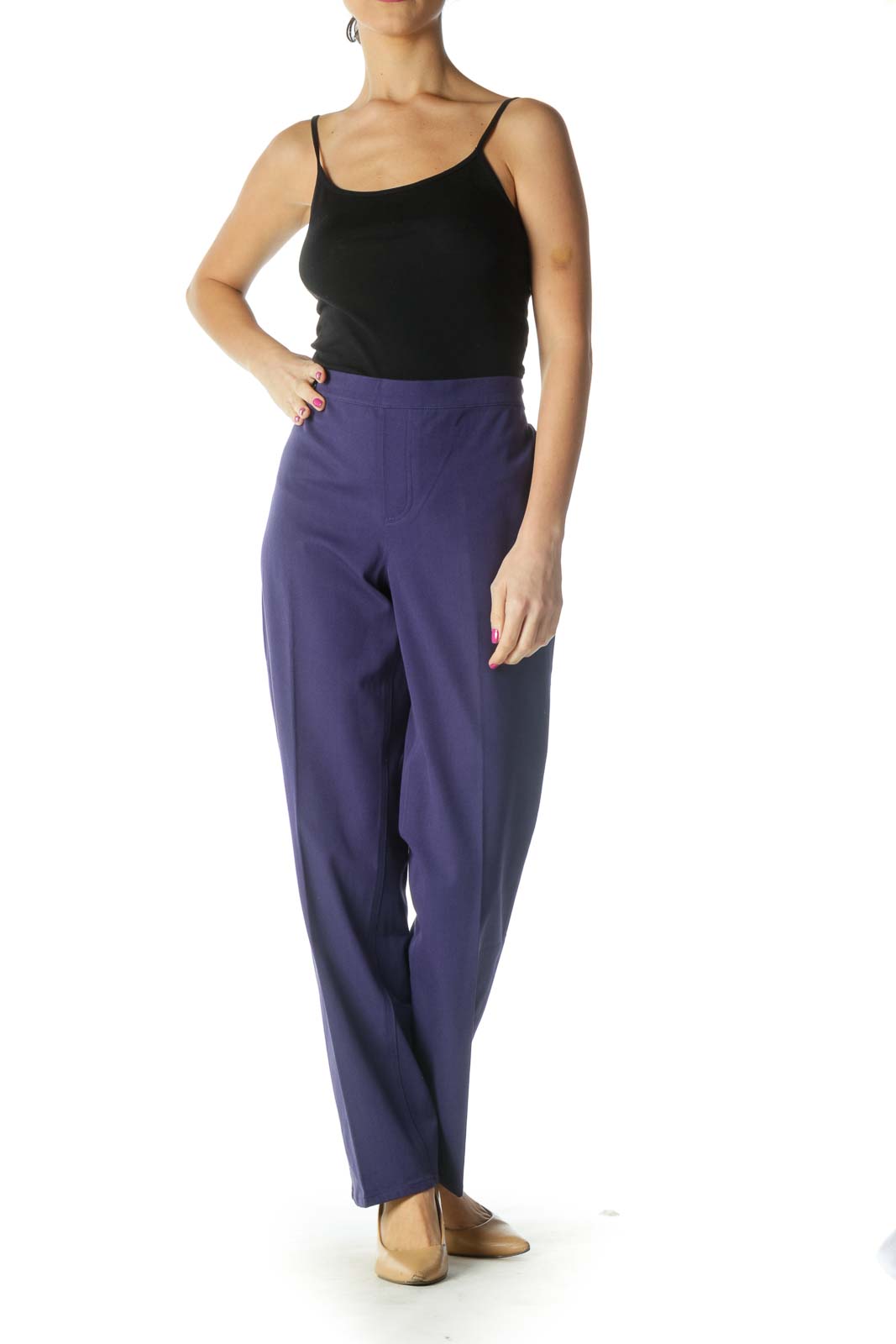 Blue Solid Brunch Trousers