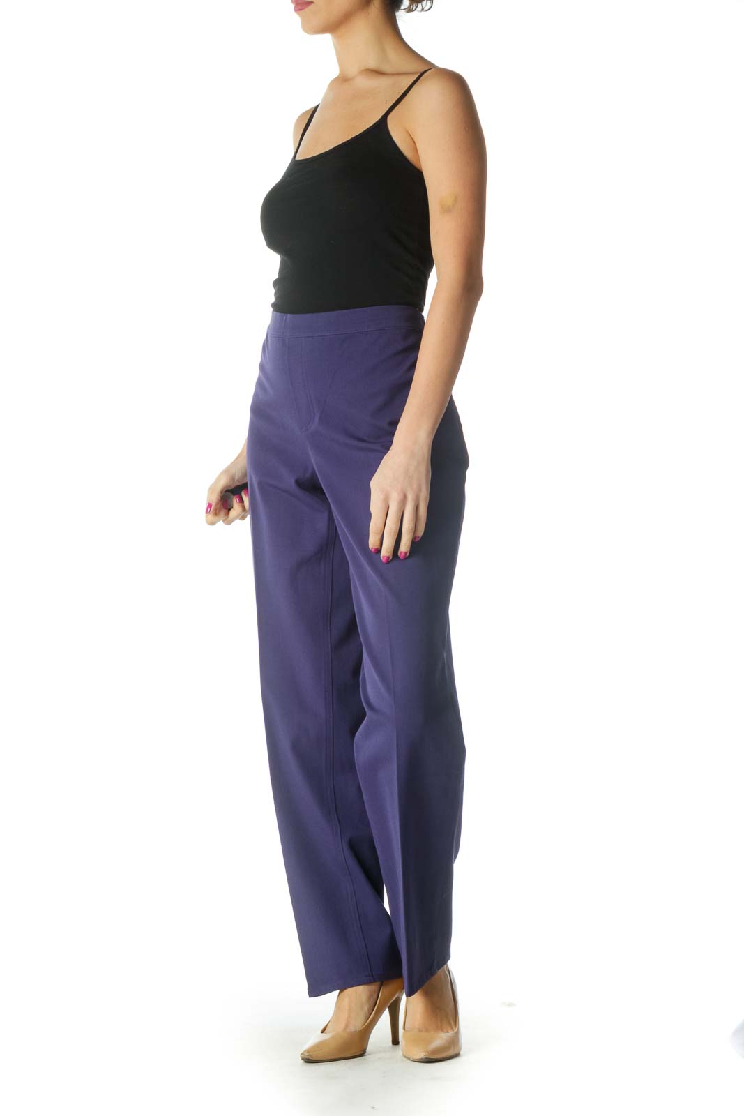 Blue Solid Brunch Trousers