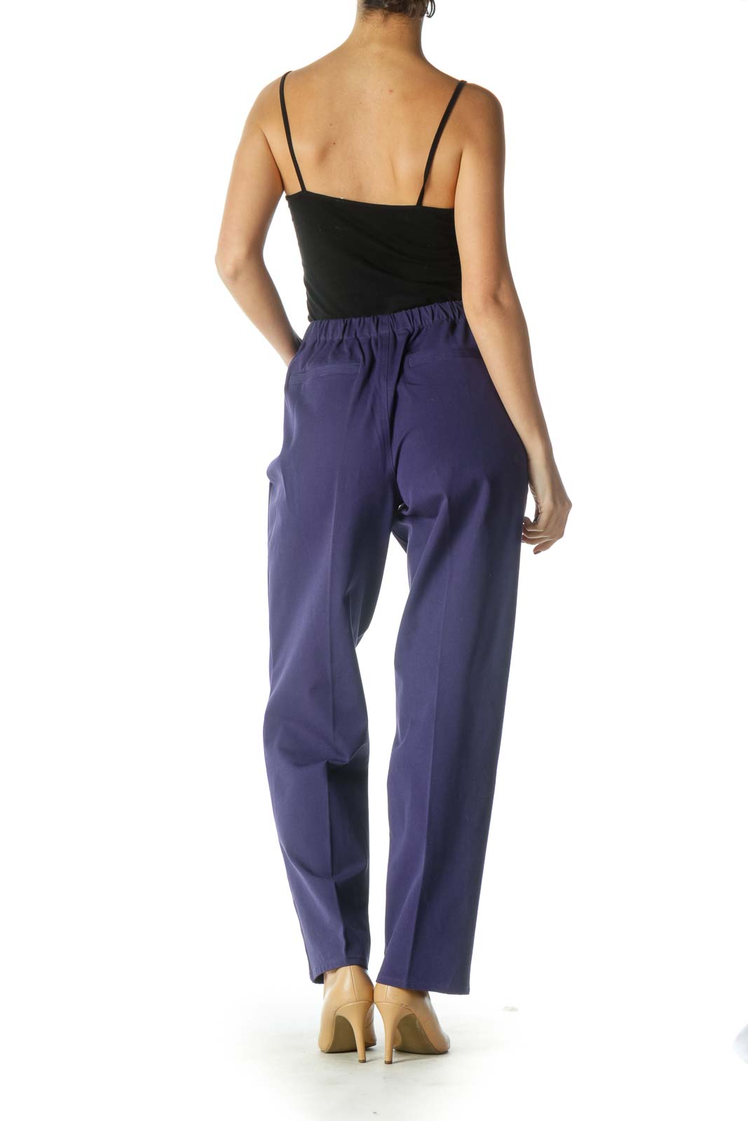 Blue Solid Brunch Trousers