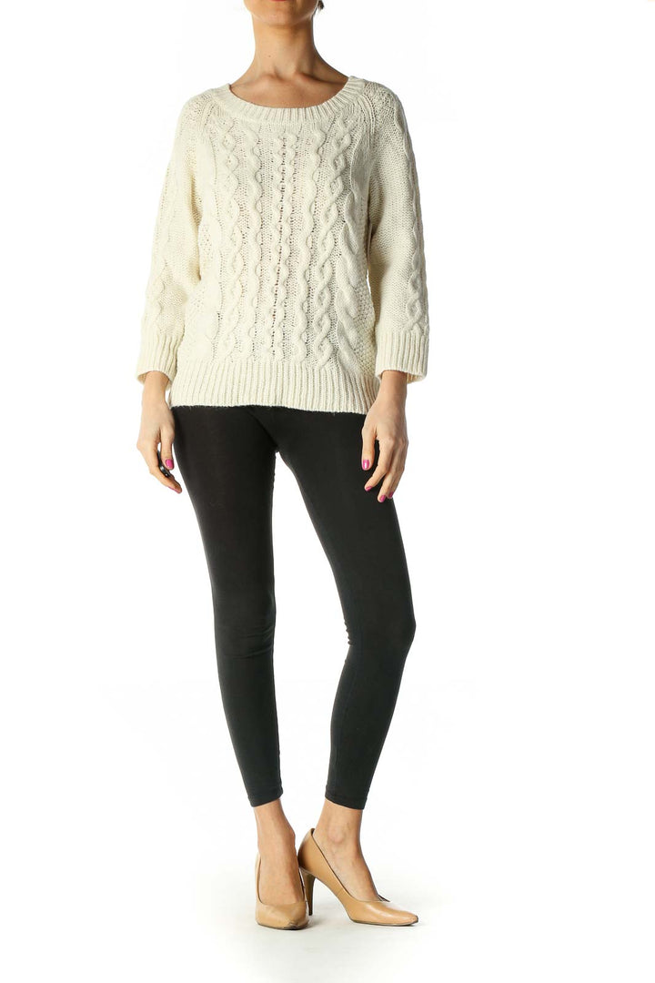 Beige Casual Sweater