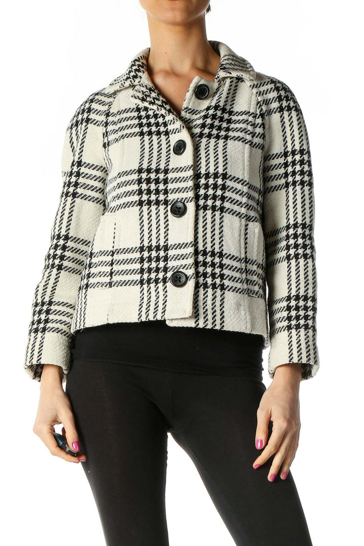 Beige Check Jacket