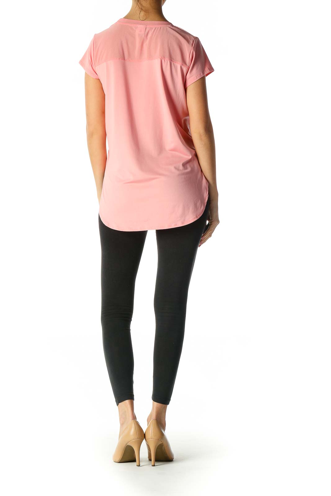 Pink Solid Activewear Top