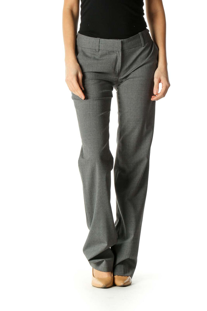 Gray Formal Straight Leg Jeans