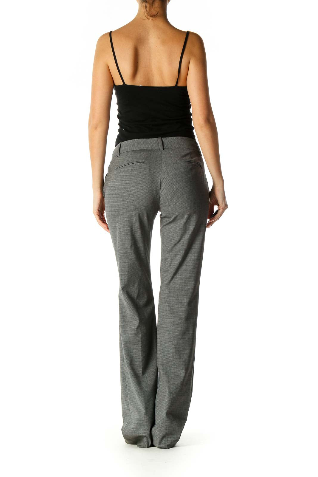 Gray Formal Straight Leg Jeans