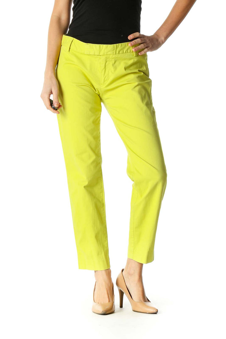 Green Solid Casual Trousers