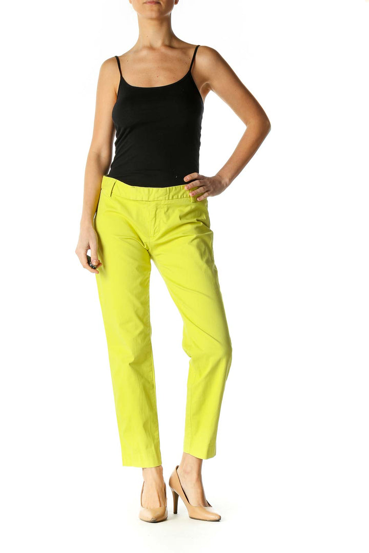 Green Solid Casual Trousers